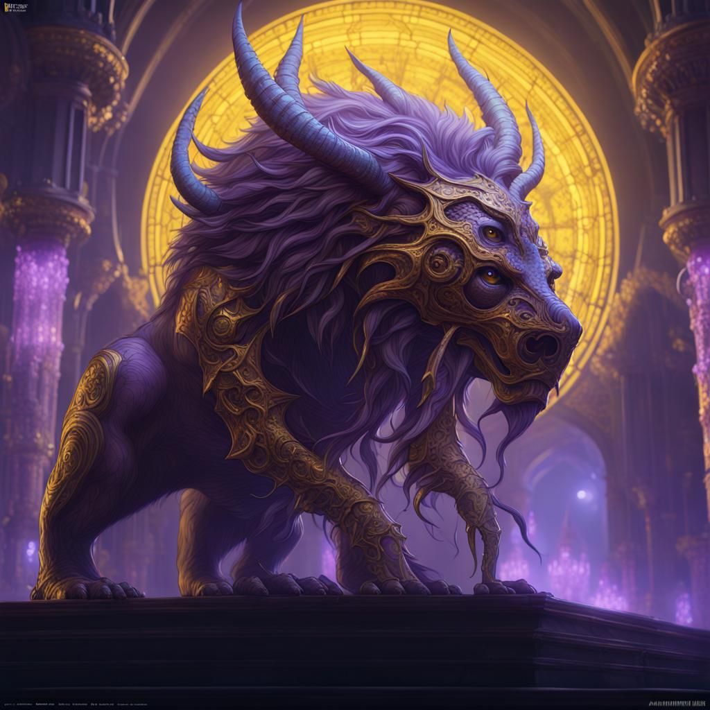Hyperdetailed Celestial Creature in Dark Fantasy Style