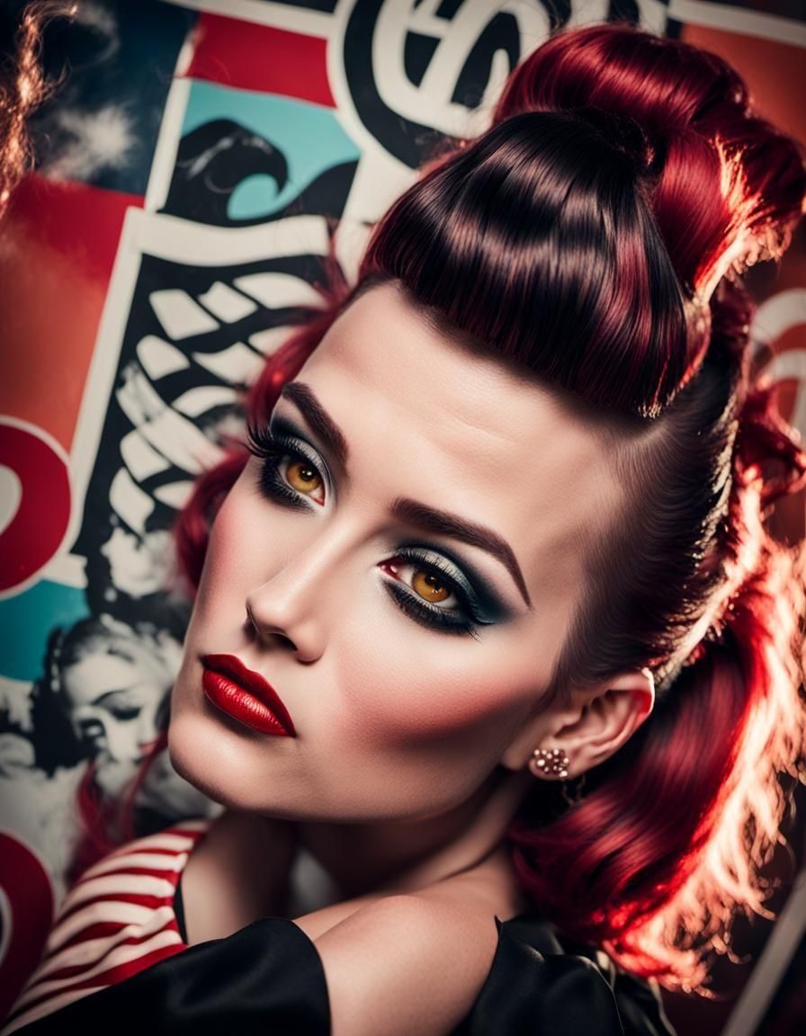 Rockabilly Portrait in Cinematic Style