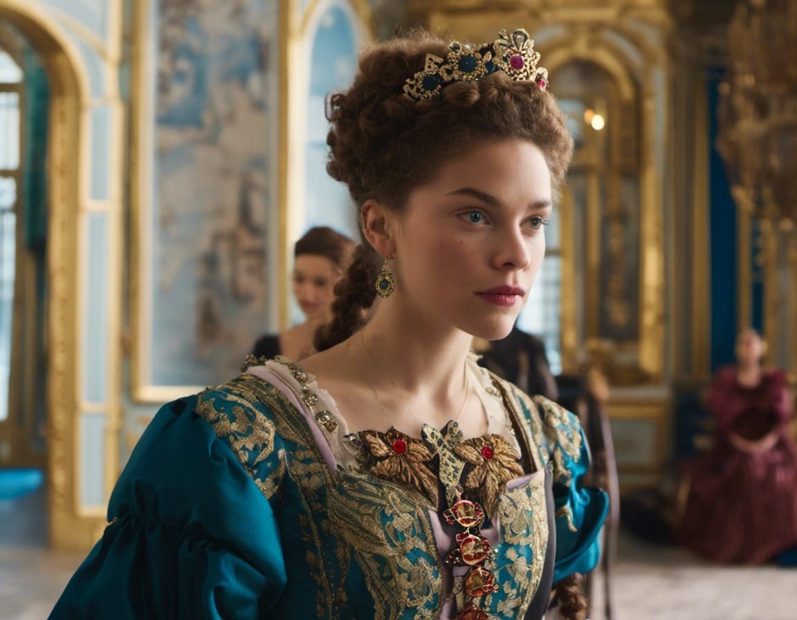 a close up of princess Sissi  inside Shonbrunn Palace