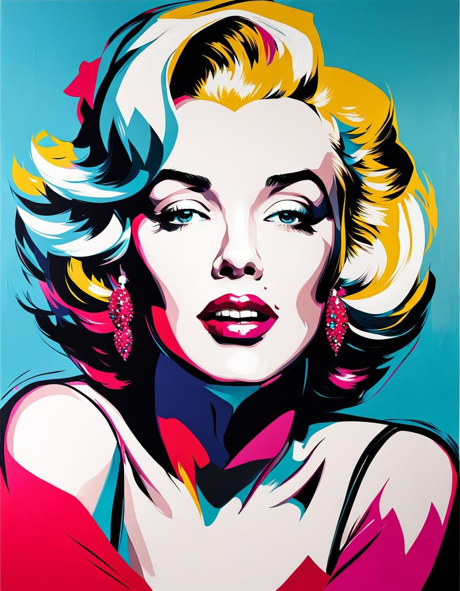 Marilyn Monroe Impasto Style Portrait