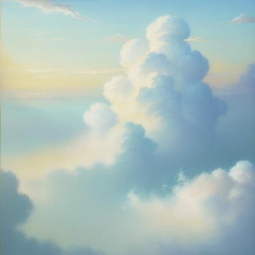 Heavenly Gates Ajar in Pastel Impressionism