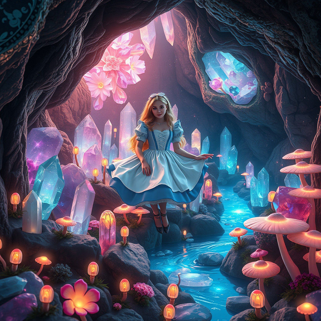Alice in Wonderland Inspired Crystal Cave