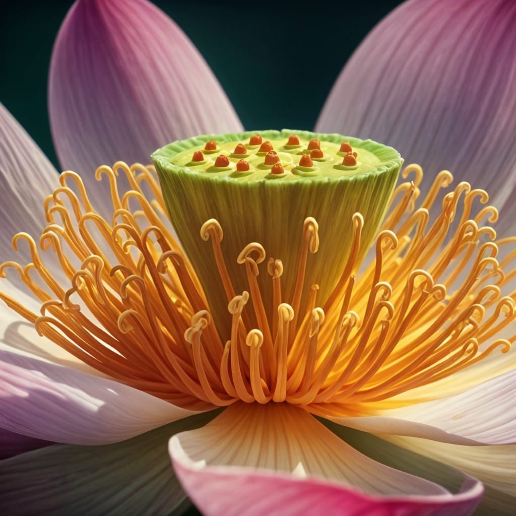 Ethereal Lotus Bloom in Whimsical Close-Up