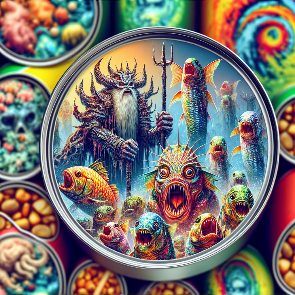 Grotesque Sardine Witch Rulers in Horror Land