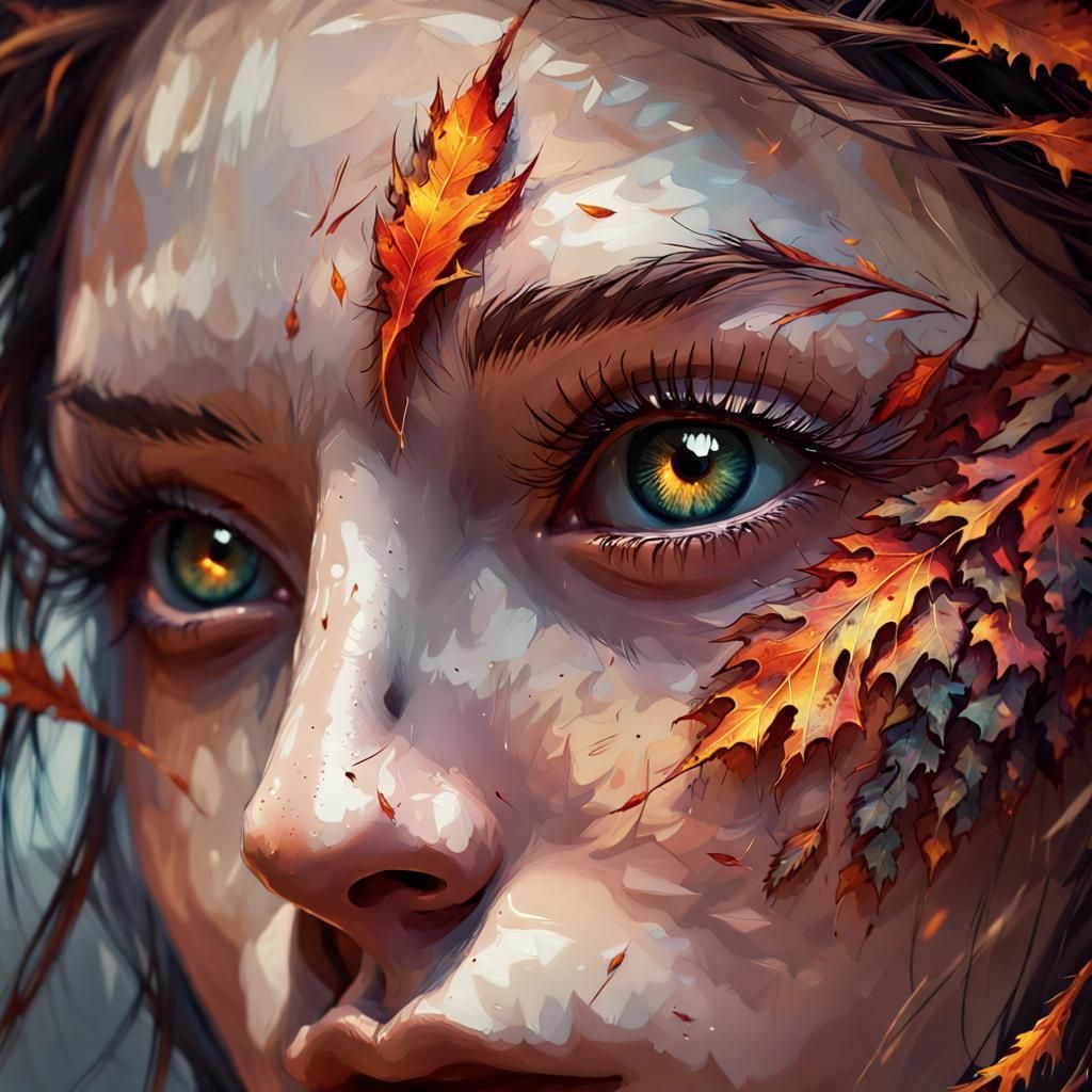 Flame Ember Eyelashes: Grotesque Abstract Beauty