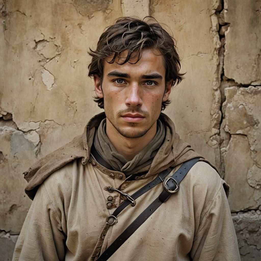 Medieval Serf Portrait: Professional Studio Photography