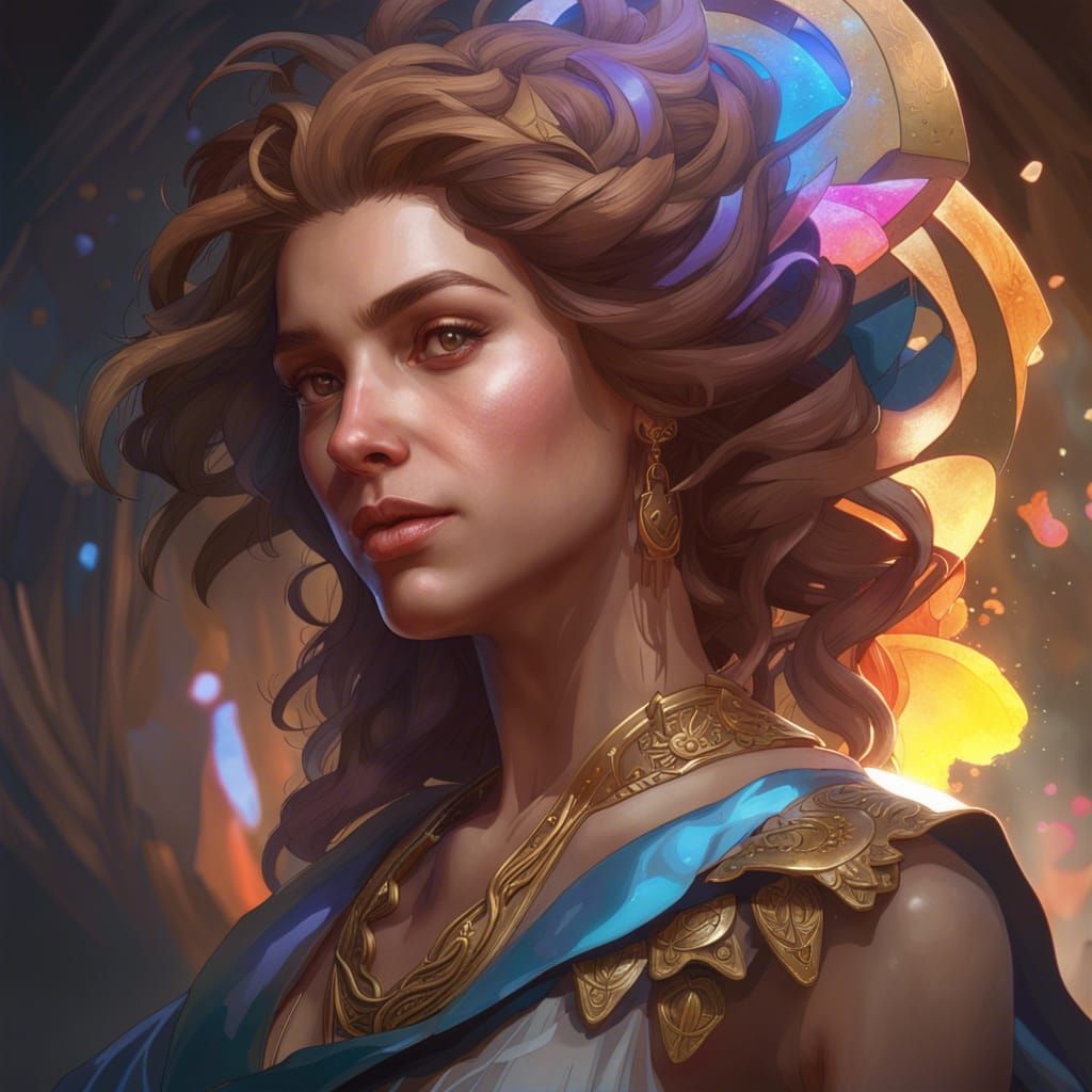 Libra Portrait in Art Nouveau Style