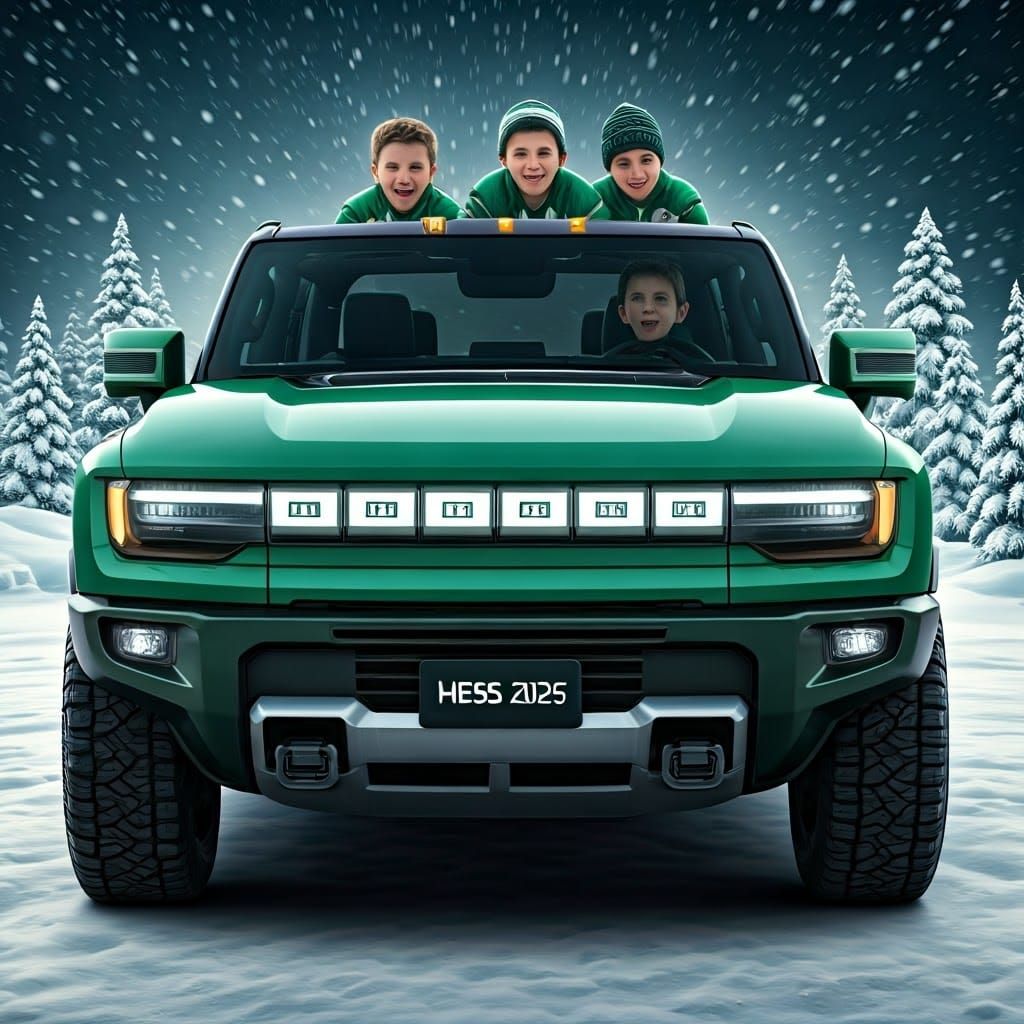 Futuristic Hummer EV Hauls Happy Hess Uniformed Kids Through...