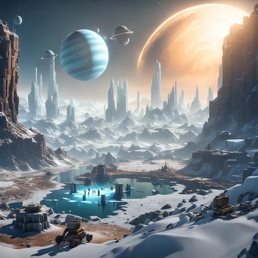 Icy Ruins: Robots on a Frozen Planet