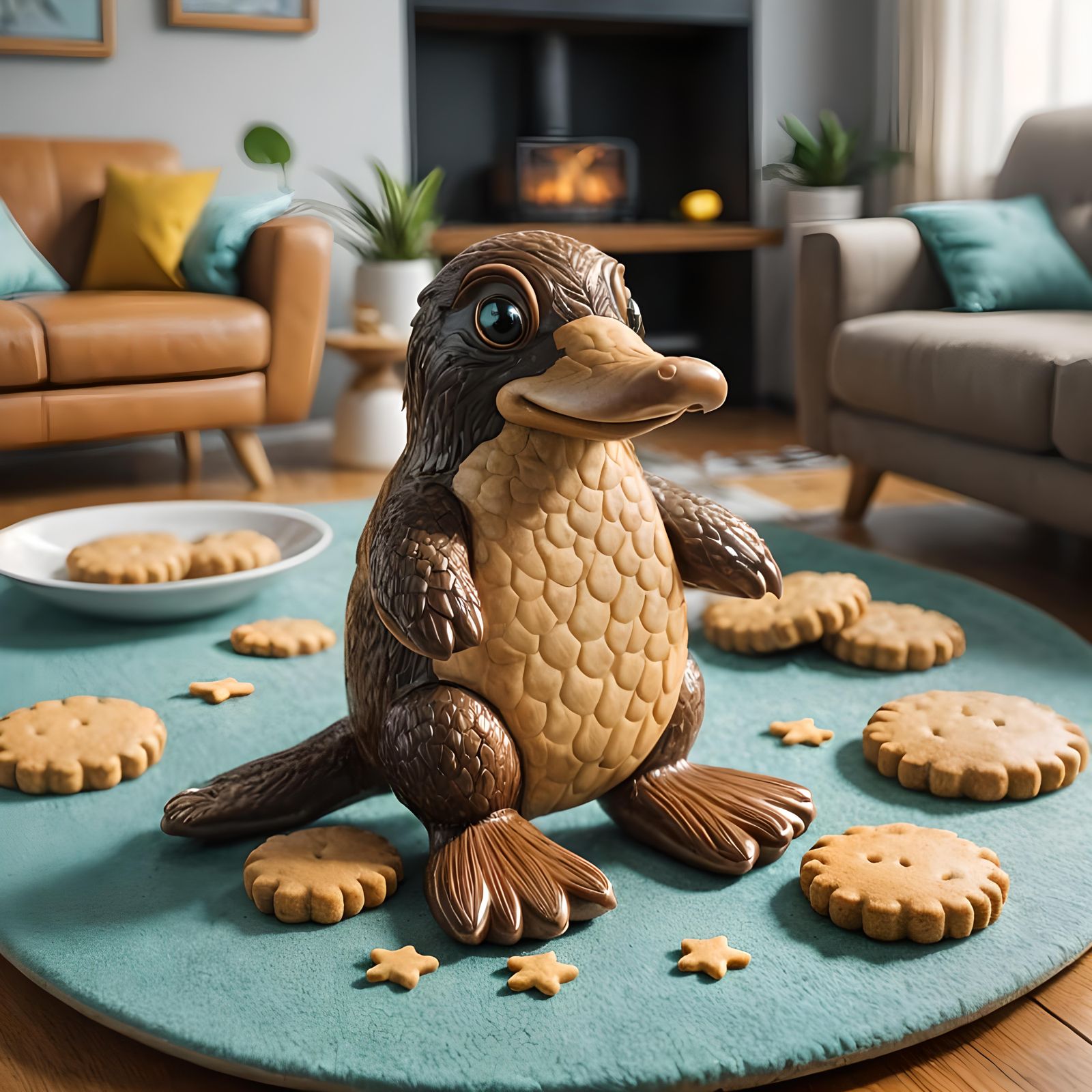 Delicious Platypus Biscuit in Cozy Australian Home