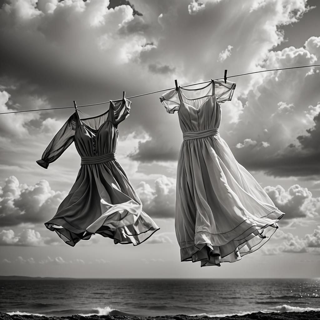 Waving Dresses Dance in the Wind