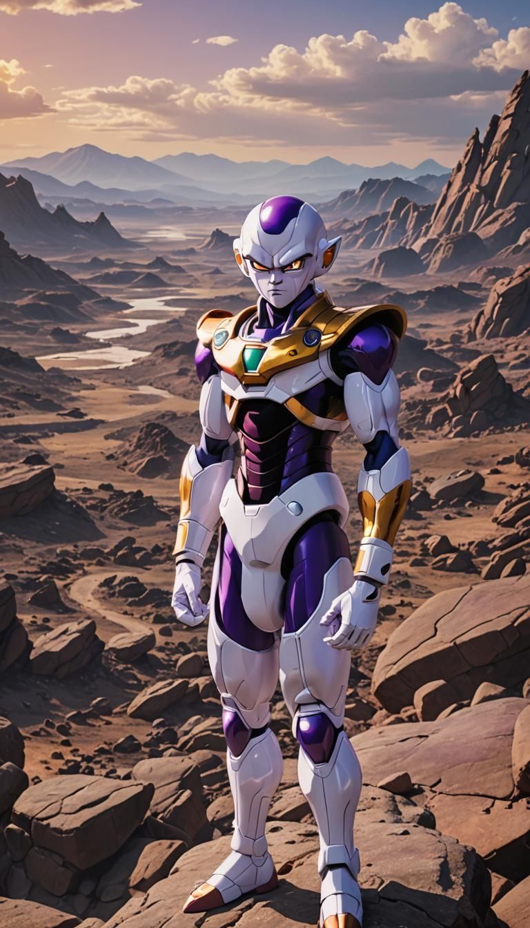 Frieza Overlooks Alien World in Hyper-Realistic Detail