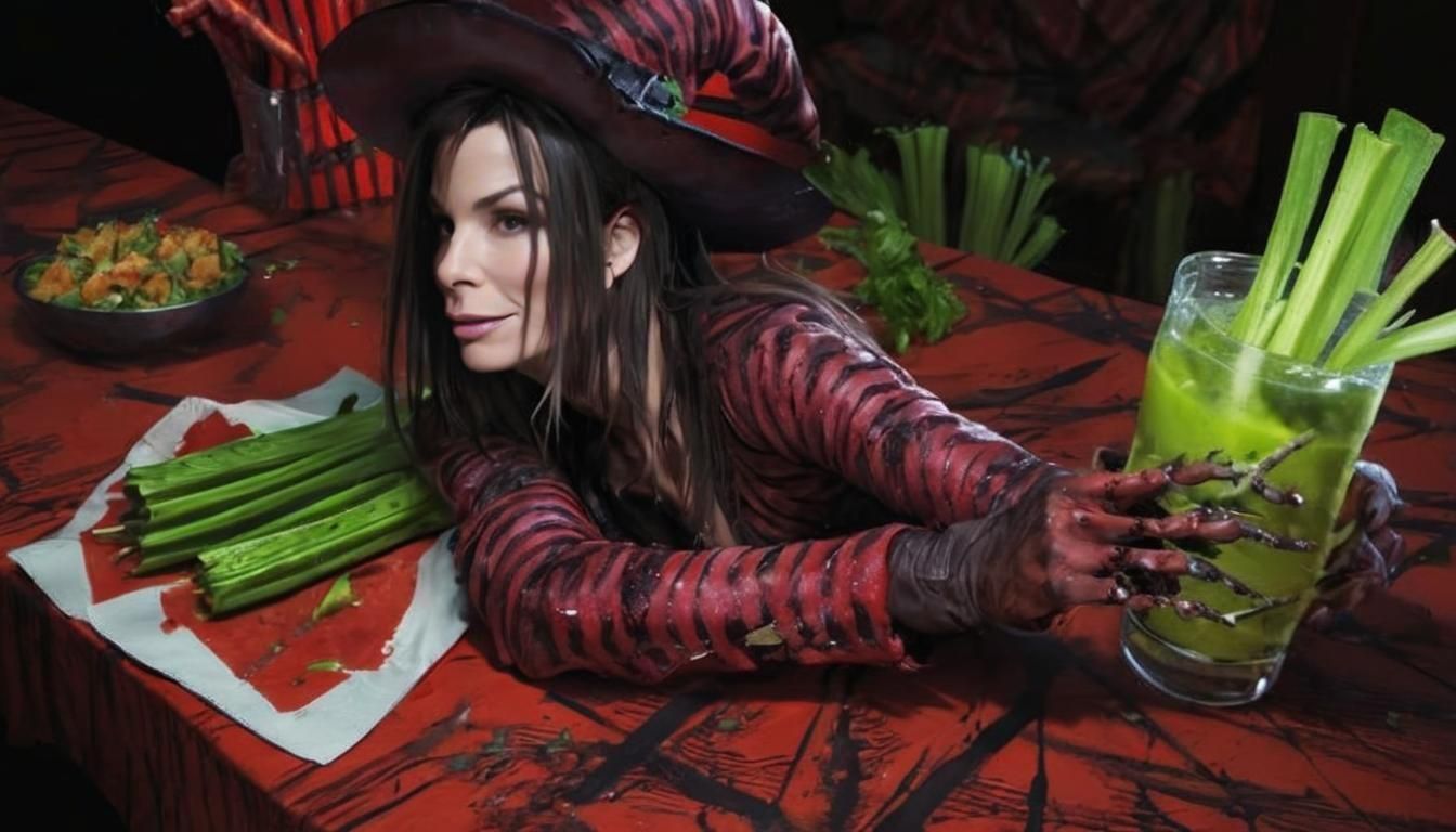 Sandra Bullock as Freddy Krueger with Fingerblades