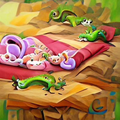 Reptile Nursery with Hatching Baby Reptiles