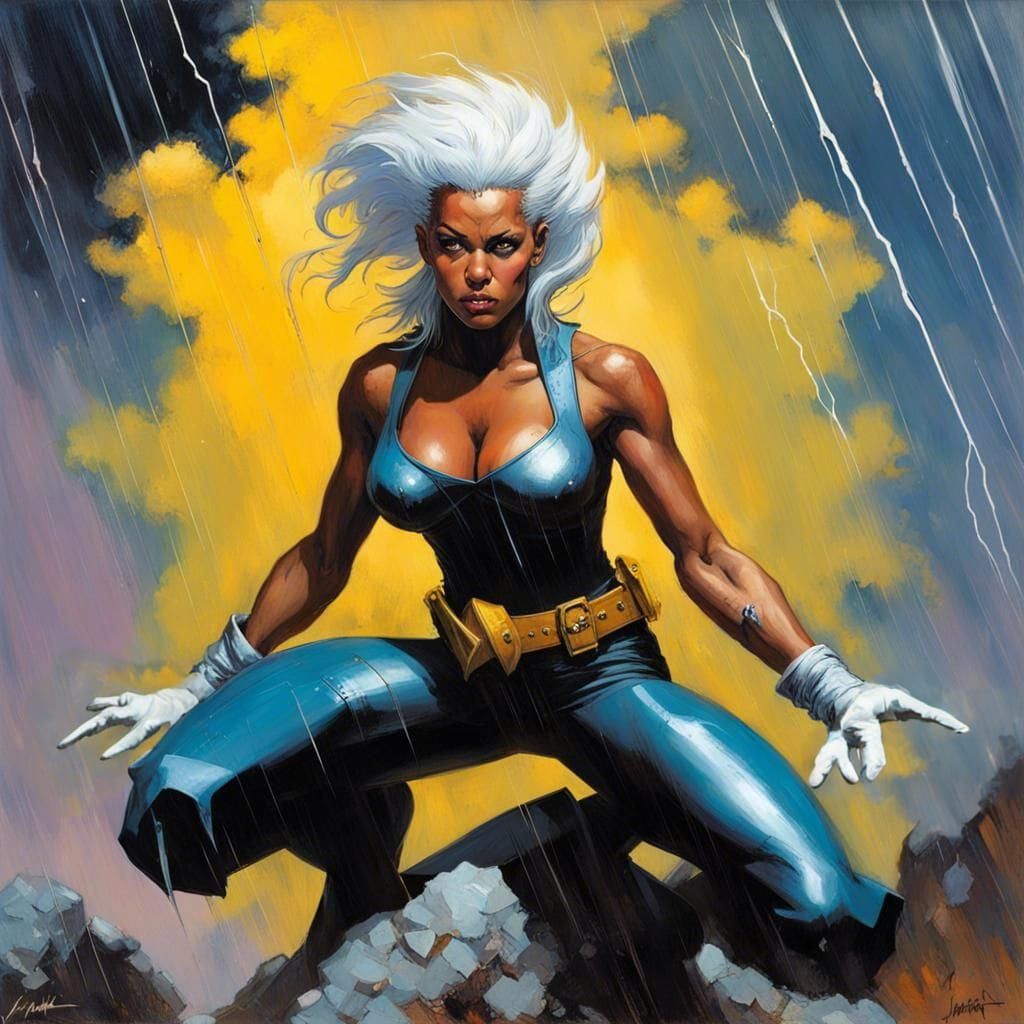 Storm X-Men Punk Version Detailed Painting