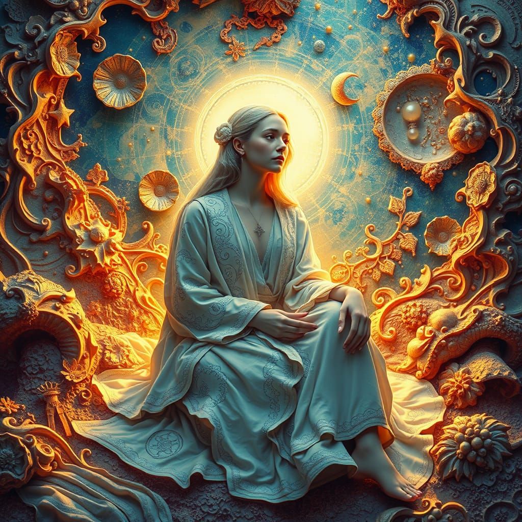 Enigmatic Figure in Whispers of the Cosmos