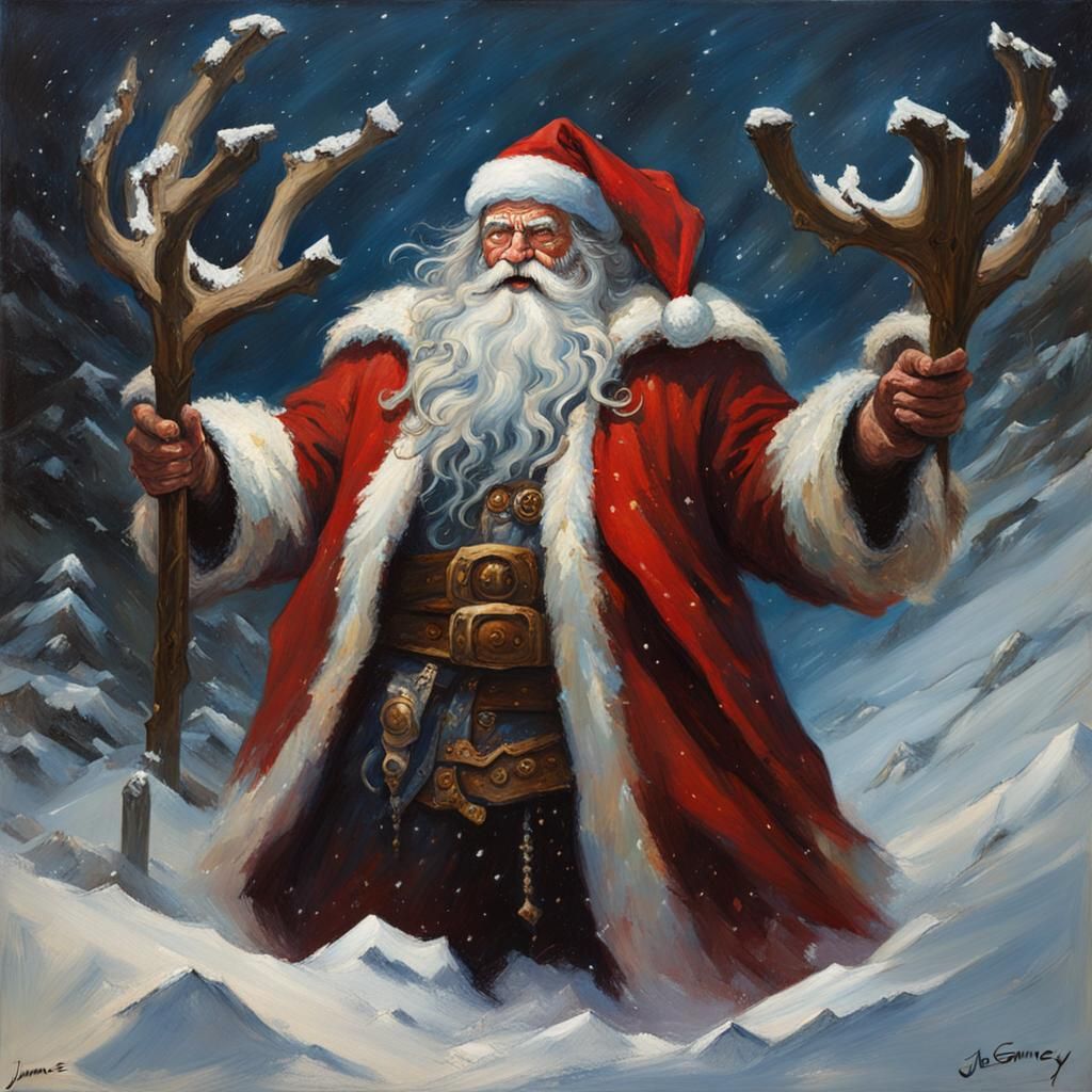 Pagan Winter God as Primal Santa Claus
