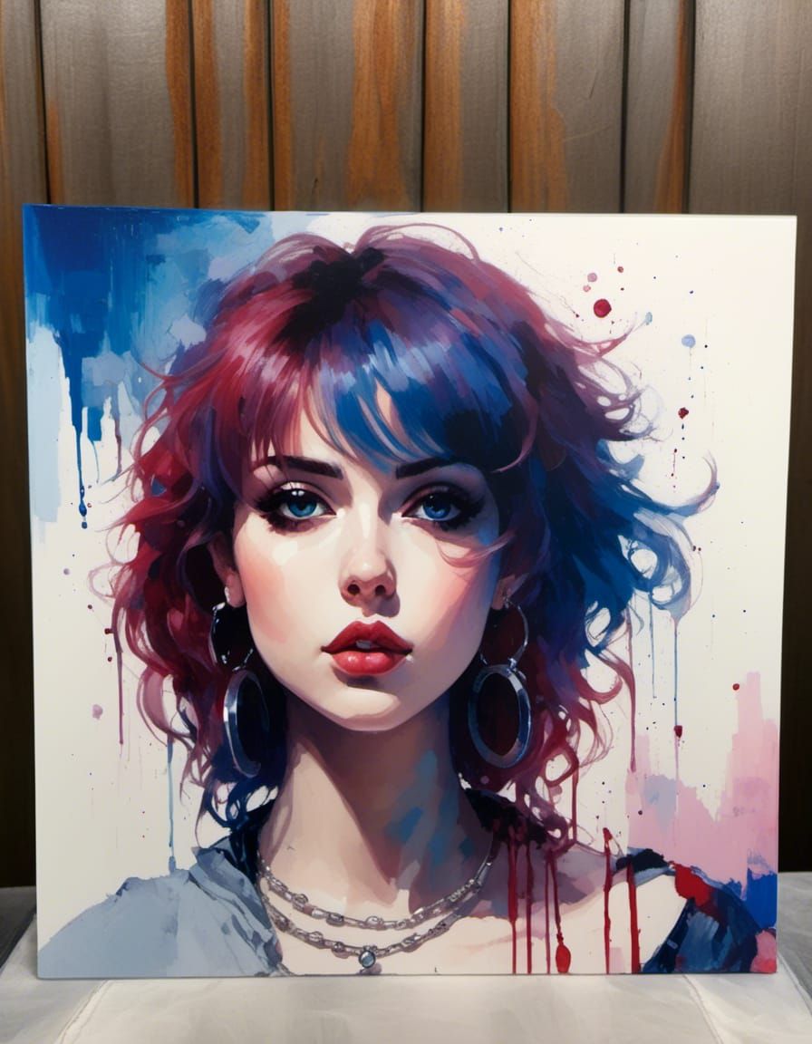 Abstract Acrylic Paint Mess Art