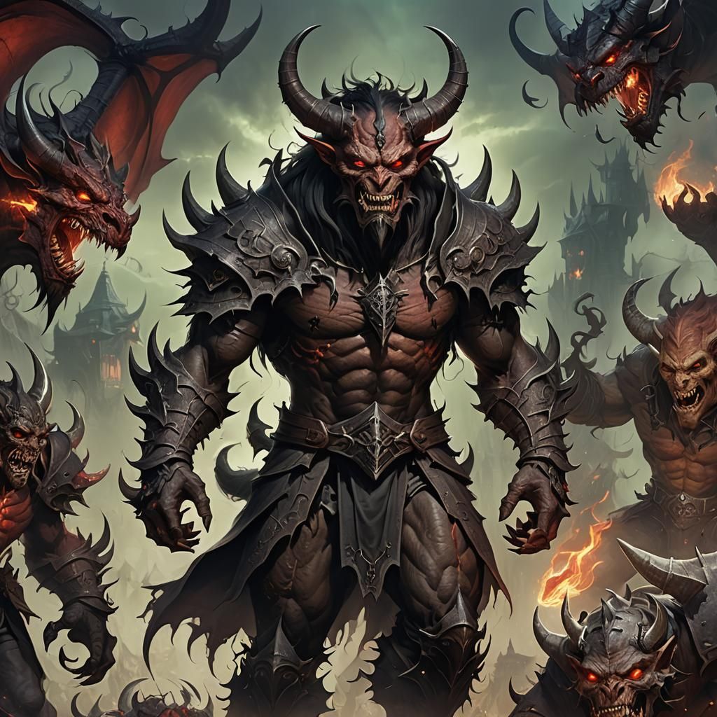 Friendly Fantasy Demon Character