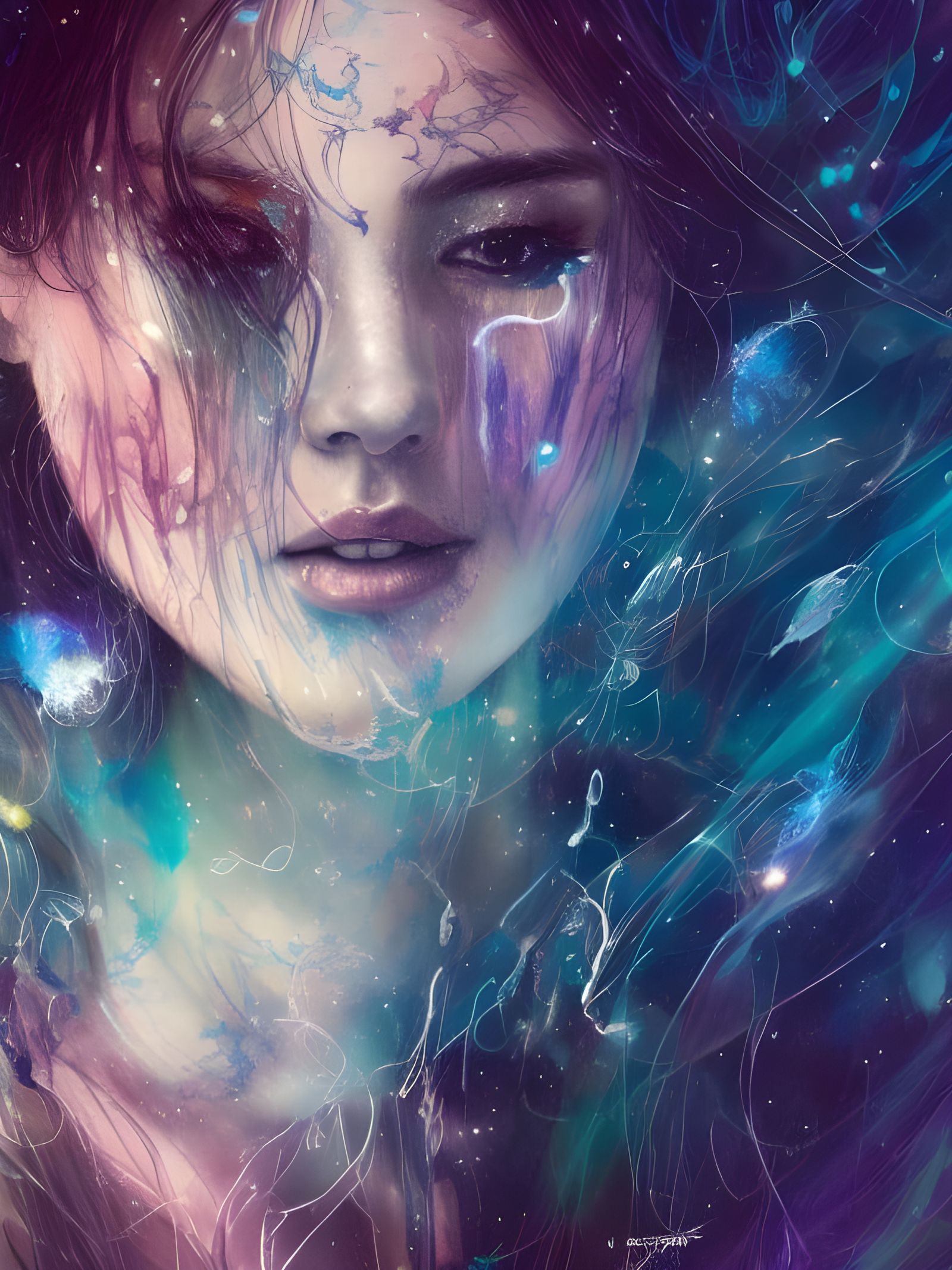 Dreamlike Galactic Spacescape in Hyper-Realistic Style