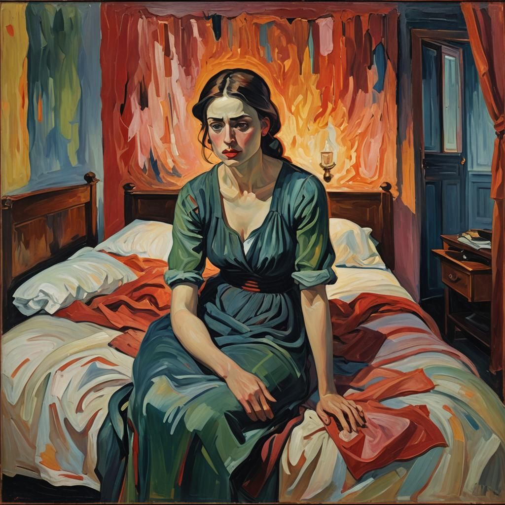 Expressionistic Woman in Distress: Post-Impressionist Painti...