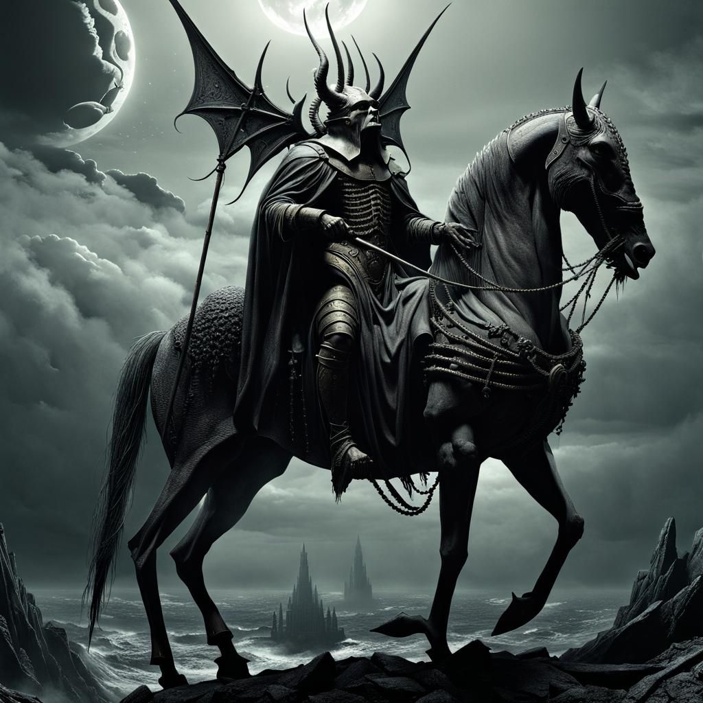 Nightmarish Vampire Warlord: Dark Fantasy Concept Art