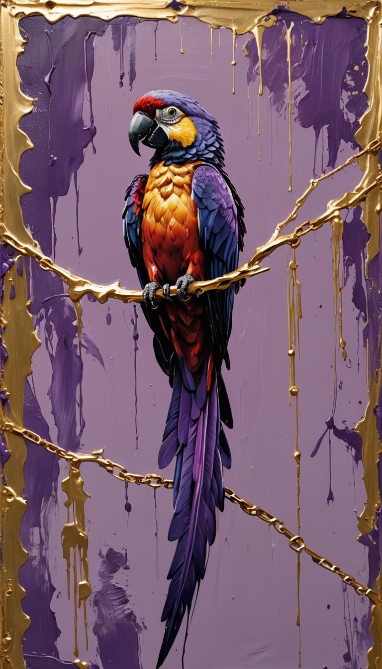 Parrot on Gold Chain