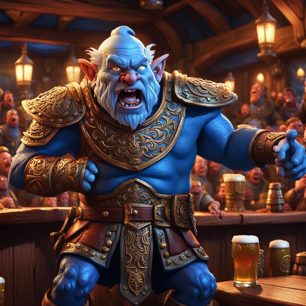 Fantastical Tavern Scene in DnD Style with Intricate Details