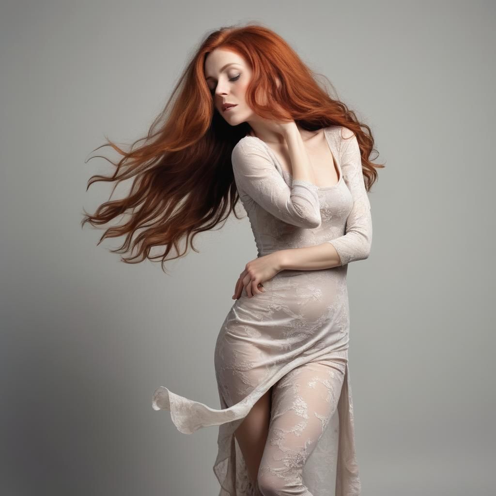 Stunning Irish Woman with Flowing Hair