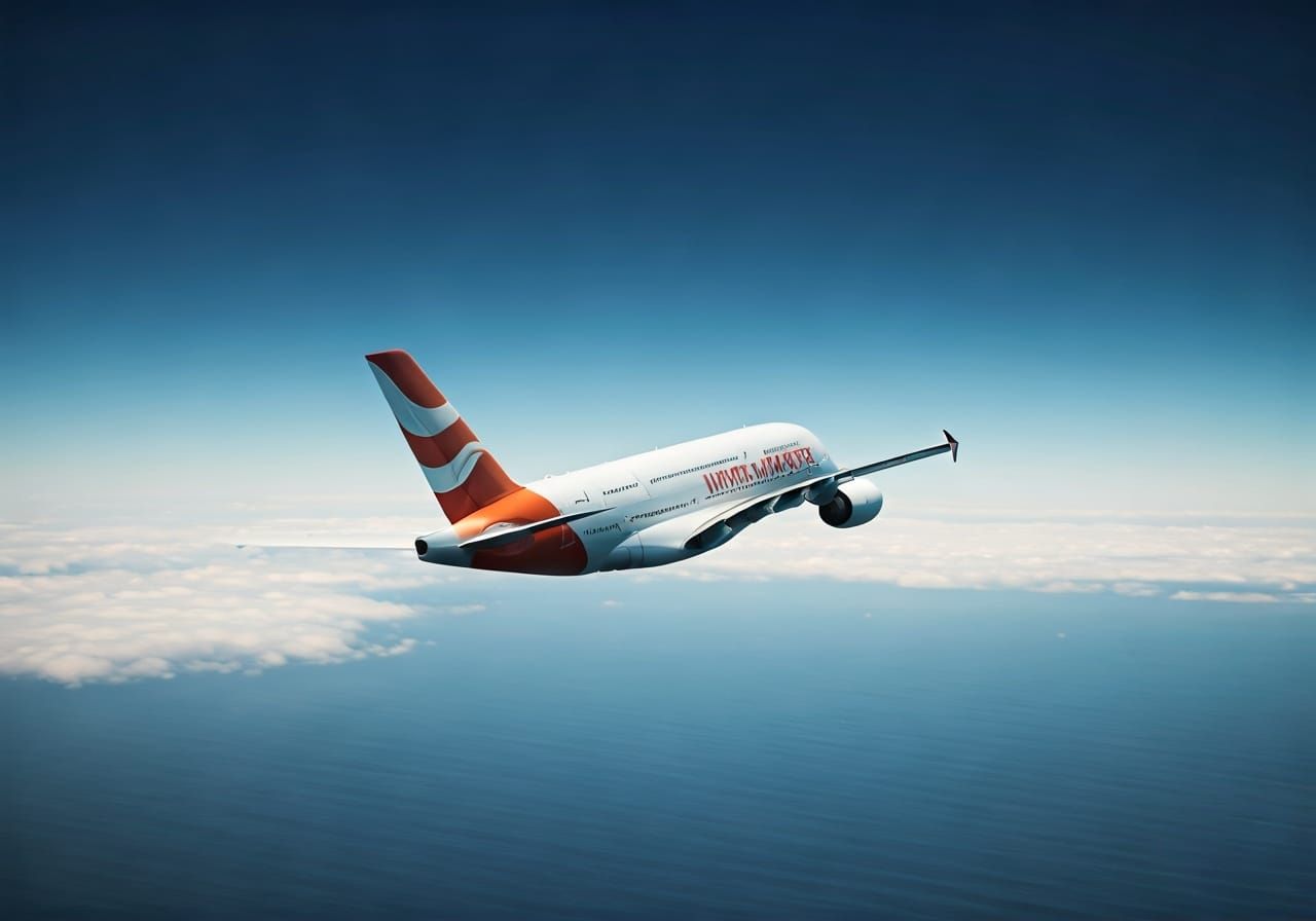 Wings Airways A380 Soaring in Misty Skies