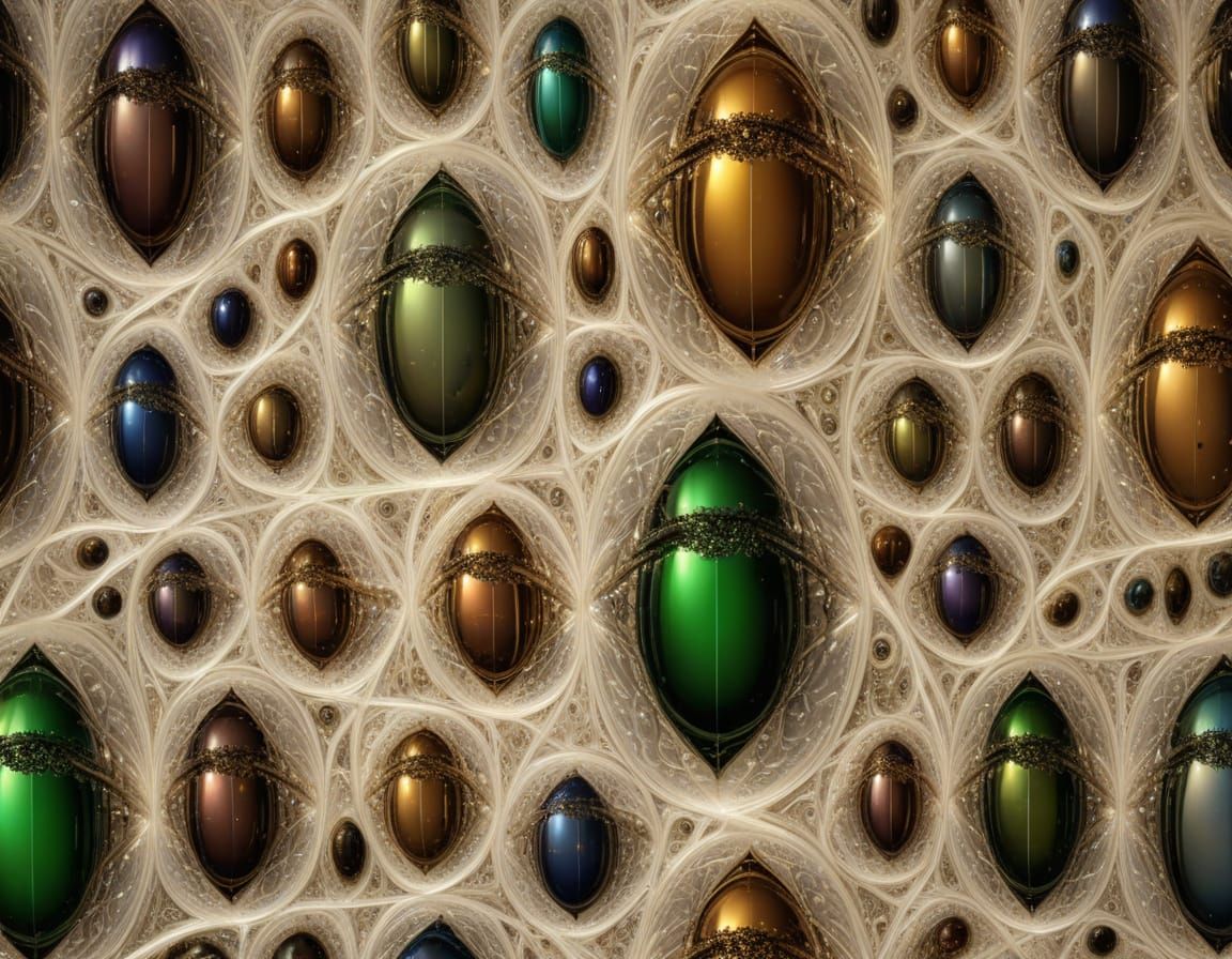 Infinite Fractal Kaleidoscope of Metallic Lace