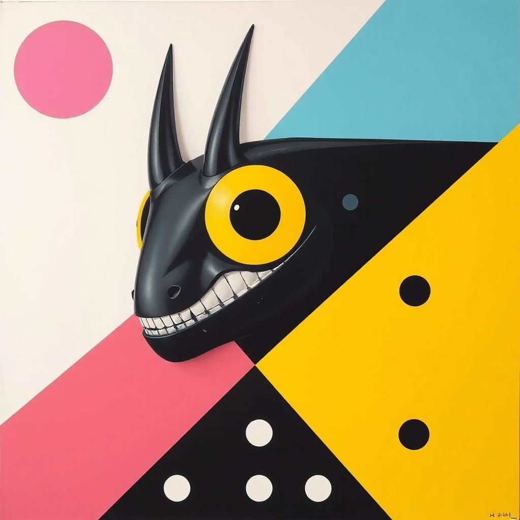 Modern Geometric Beast in Polished 3D