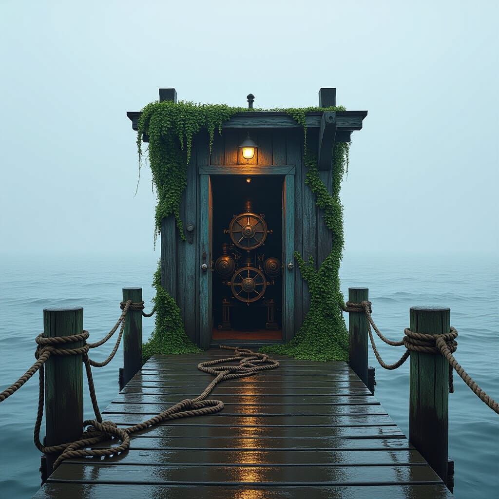 Steampunk Dock Doorway to the Ocean's Depths