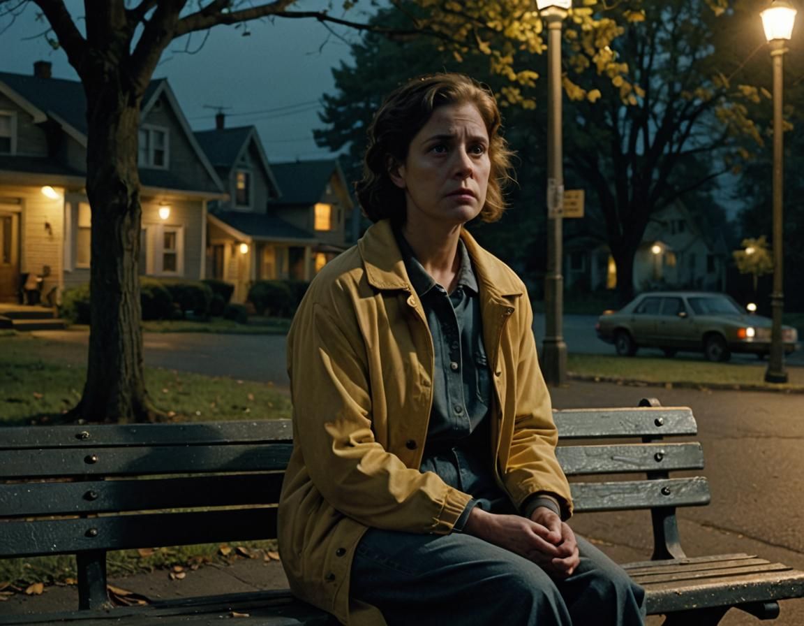 Lonely Woman in Dim Light, Film Noir Style