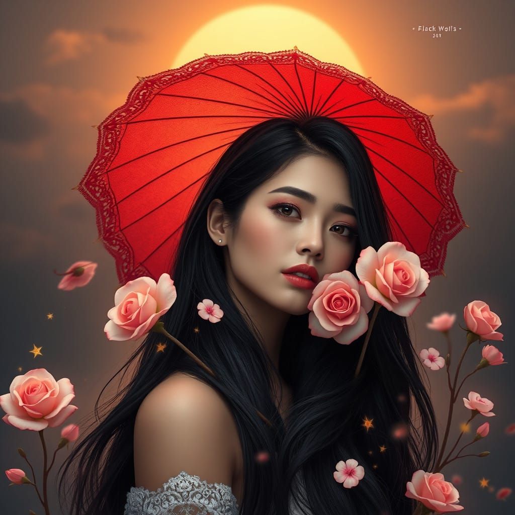 Elegant Woman in Triadic Colors