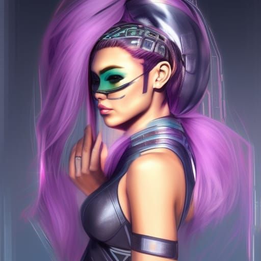 Cyberpunk Princess Portrait in 8K Resolution