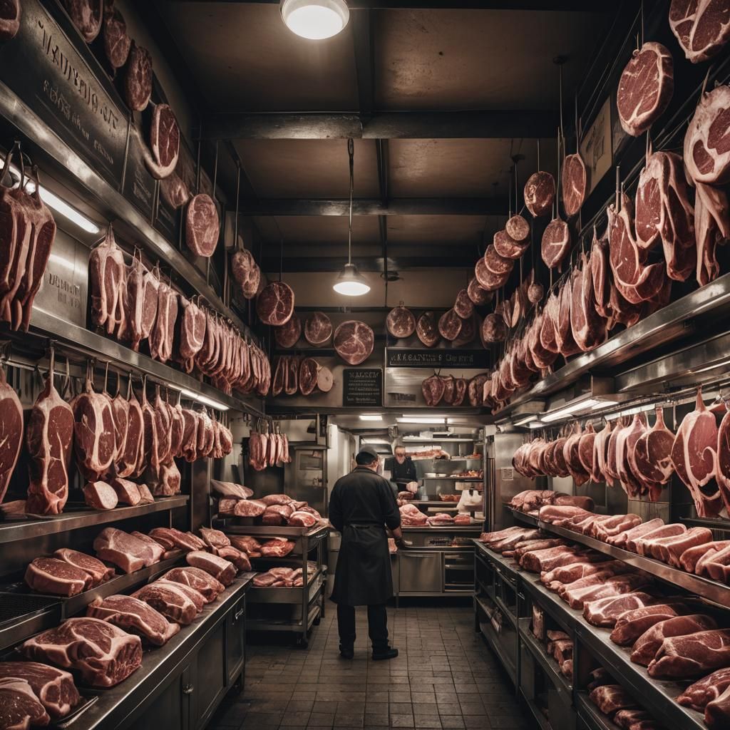 Hyperrealistic Butcher Portrait in High Definition