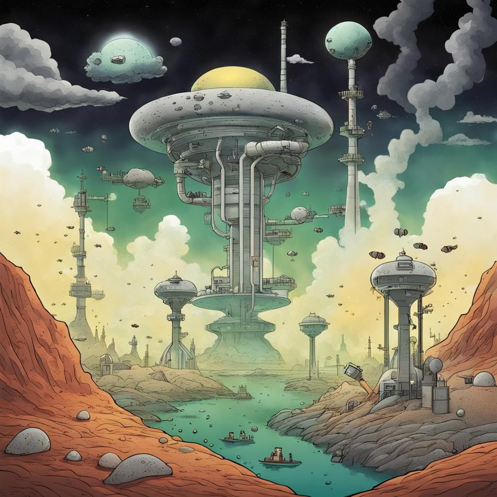 Polluted Universe: A Conceptual Rendering