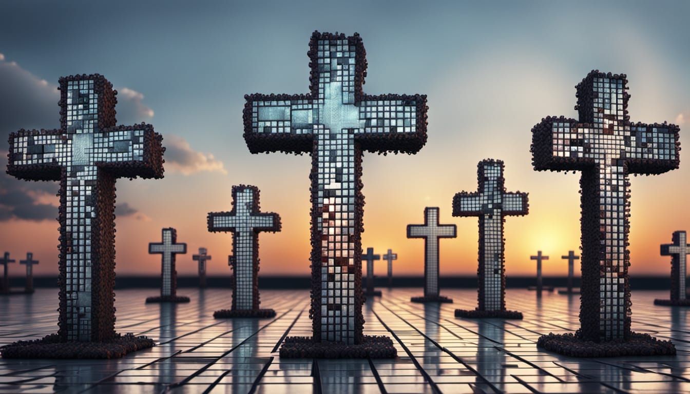 Surreal Crosses in Intricate Square Style