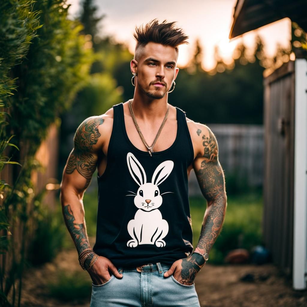 Fierce Rebel in Bunny Tank Top