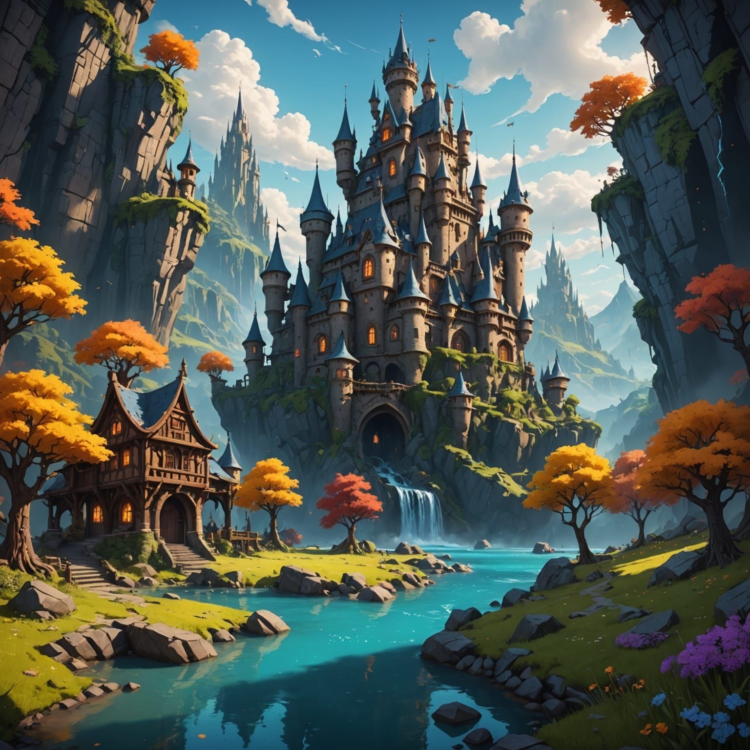 Rapunzel in a Detailed Fantasy Painting