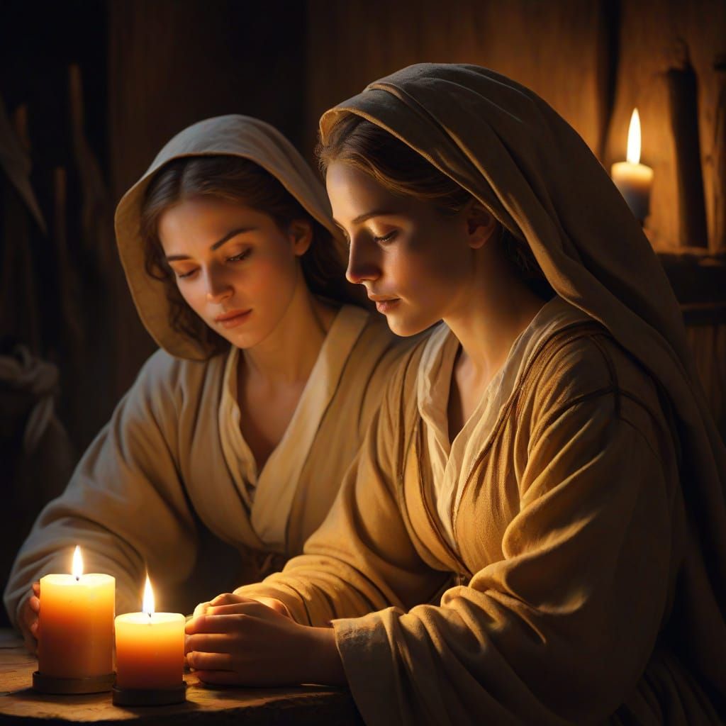 Mary and Joseph in a Candlelit Stable, a Baroque Masterpiece