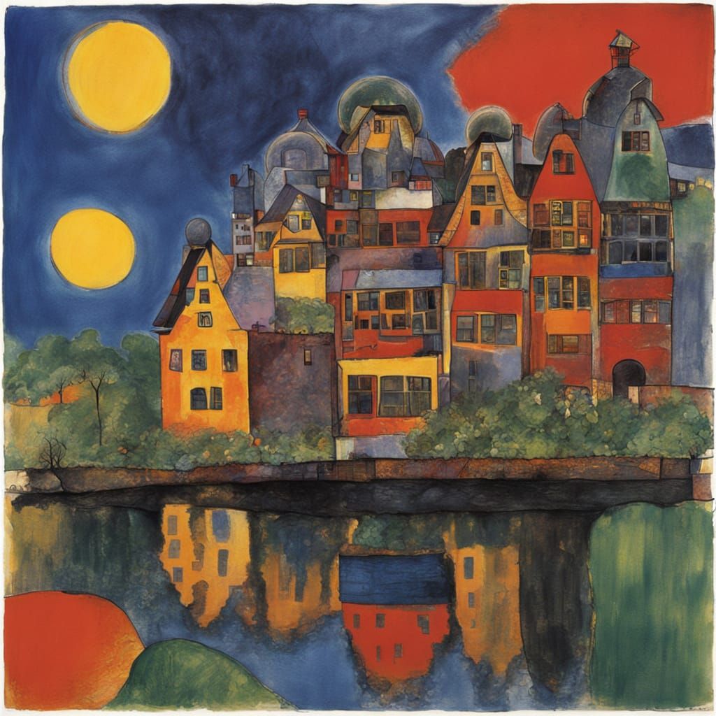 Abstract Expressionist Masterpiece in Vibrant Colors