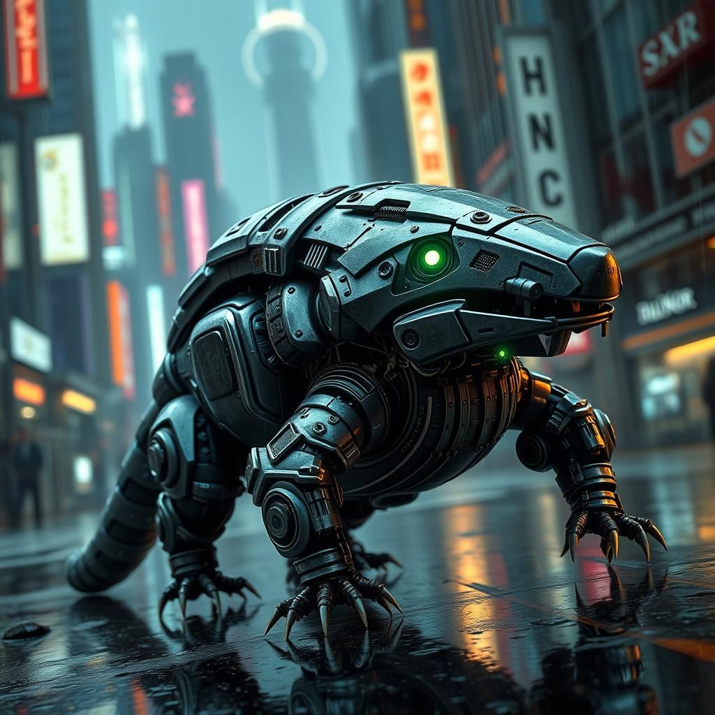 Cyberpunk city prowler