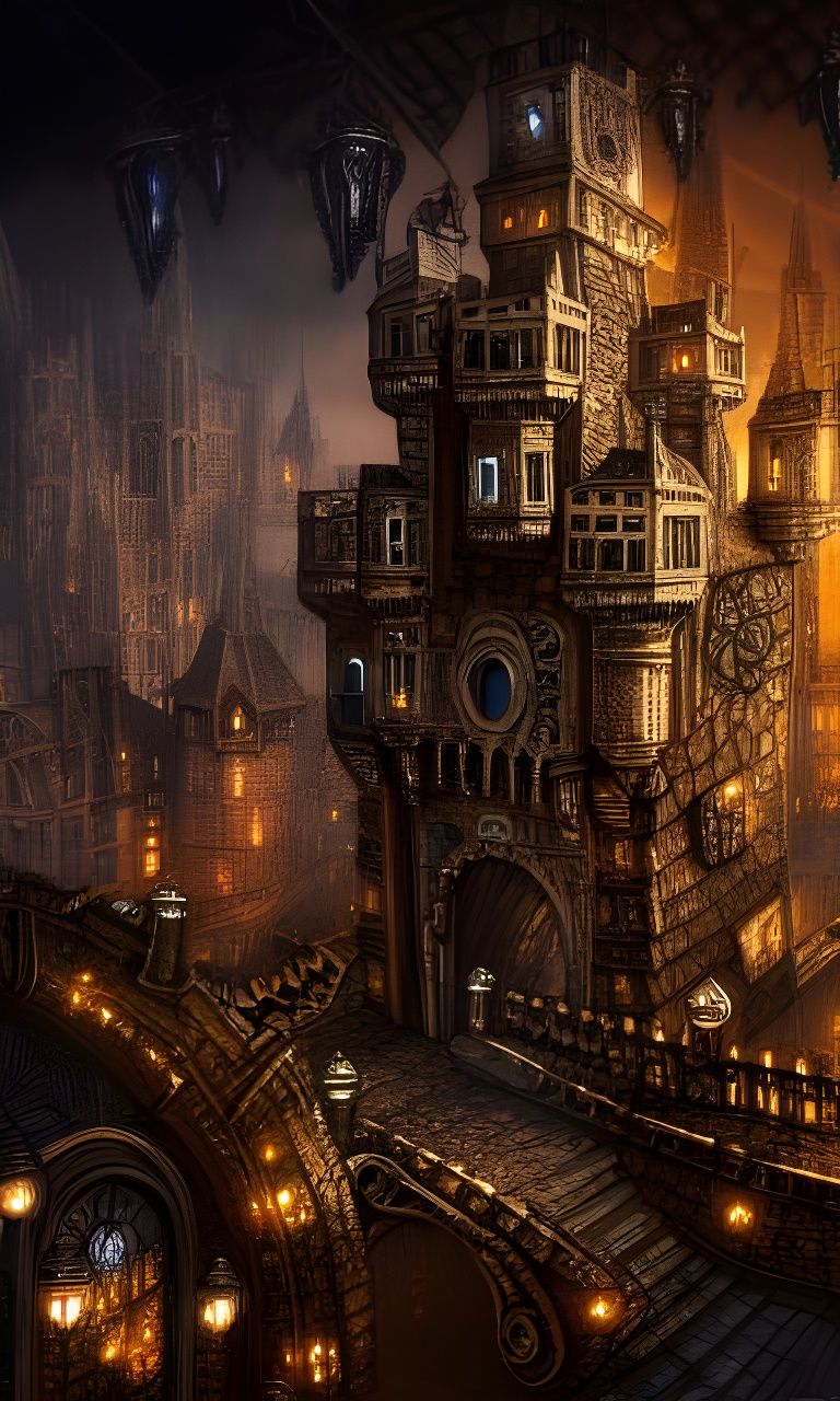 Medieval Steampunk Town ...