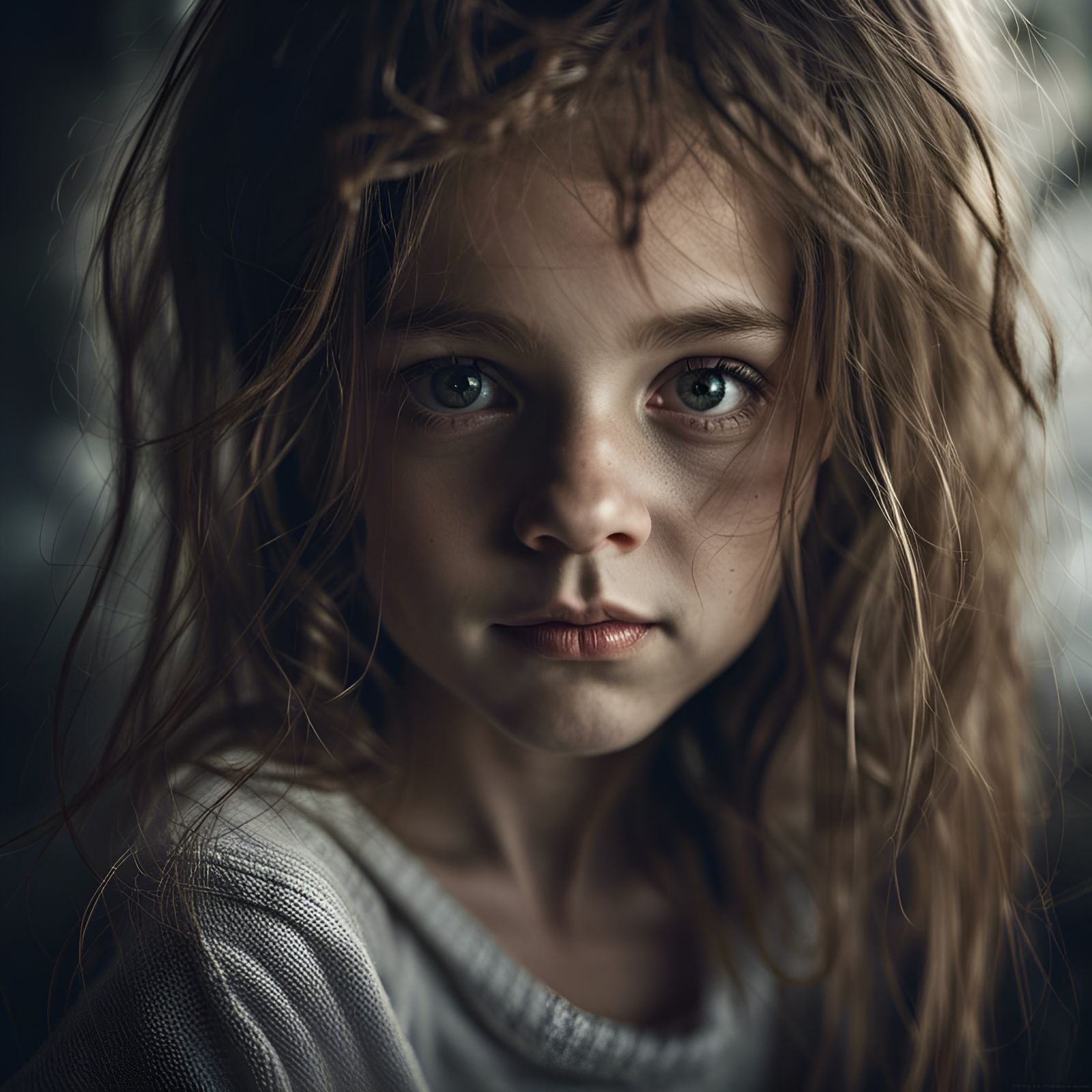 Perfect Girl's Face: Realistic Portrait