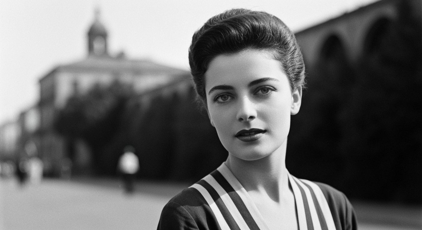 Beautiful Frenchwoman in 1955 Algiers