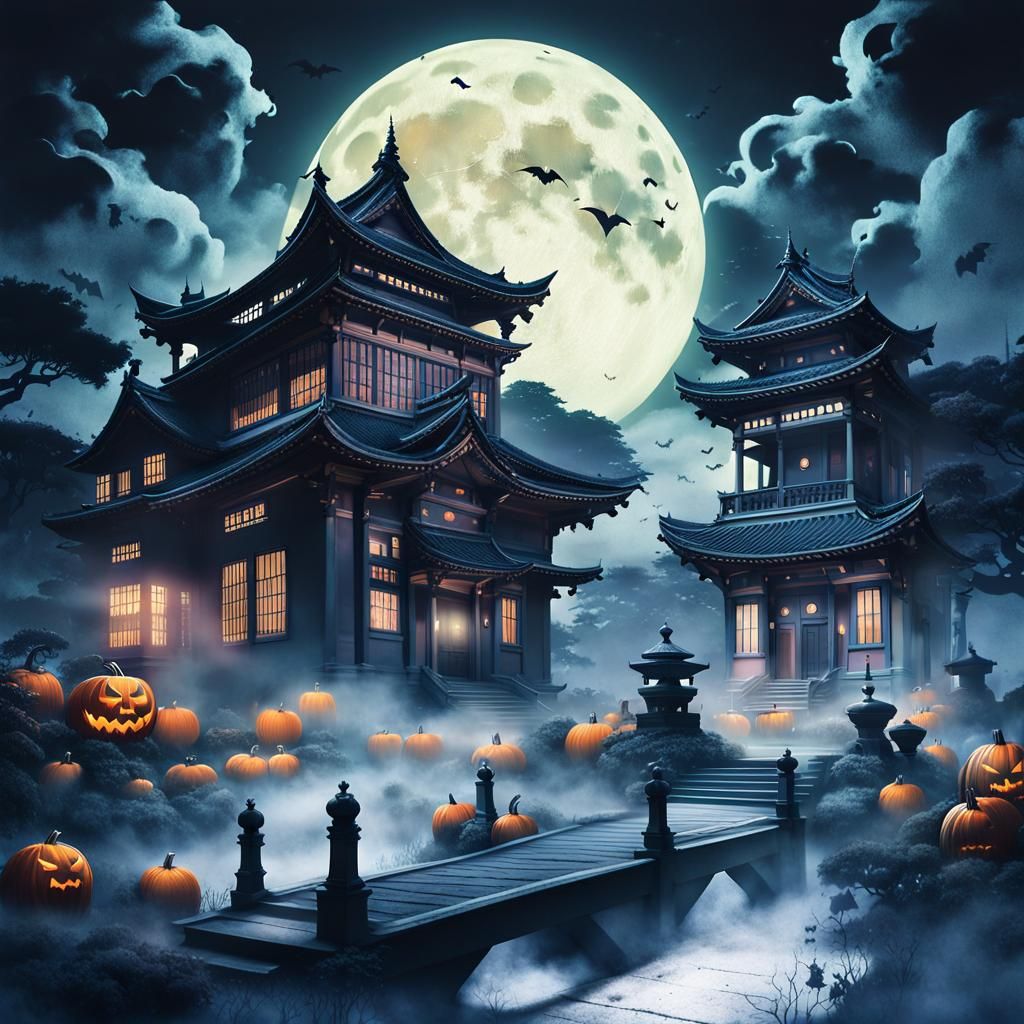 Creepy Japanese Mansion with Ghosts and Witches