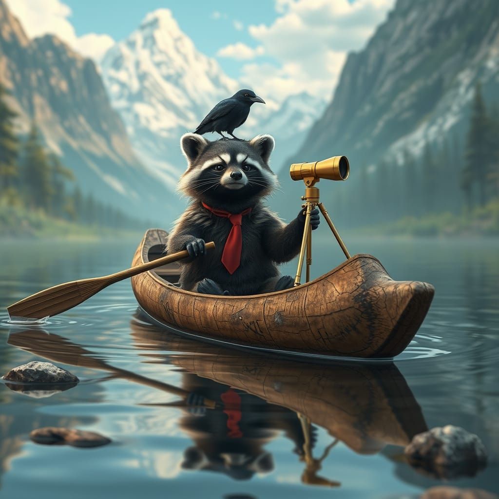 Raccoon Rascal in 3D Anime Art