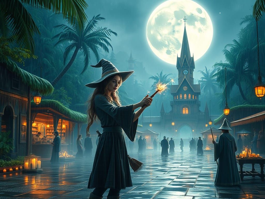 Wizards in a Modern Wet Jungle City